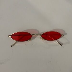 Red Oval Sunglasses